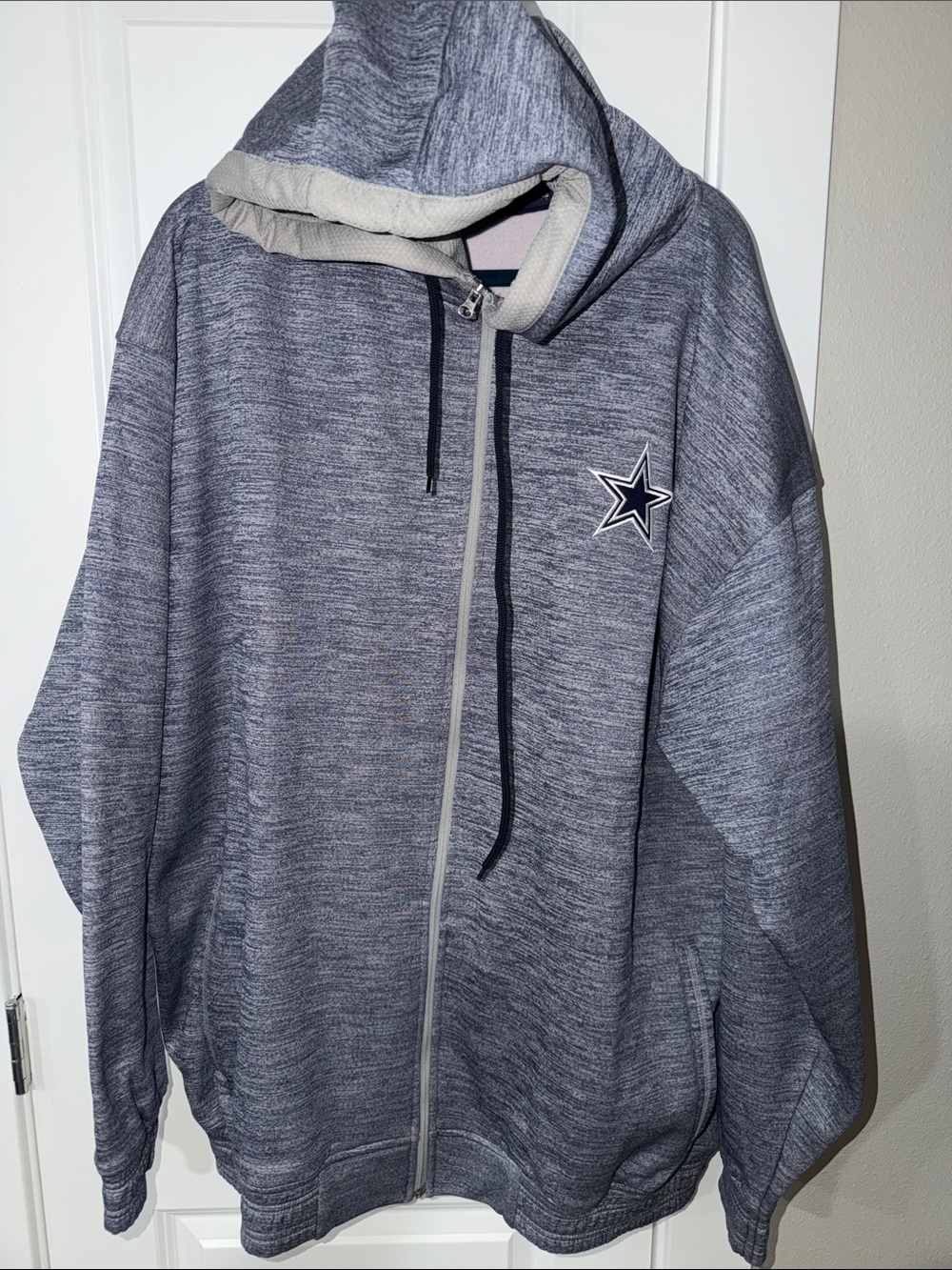 Dallas Cowboys Gray Full-Zip Hooded Sweatshirt